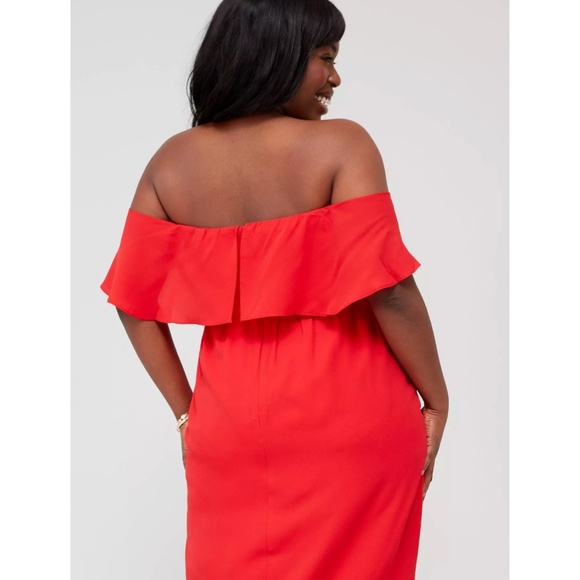 City Chic Va Va Voom Dress in Salsa Red - Picture 12 of 16